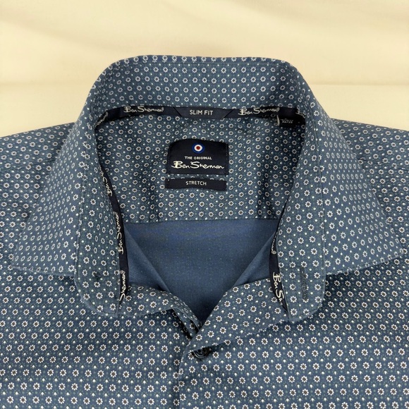 Ben Sherman The Original Stretch Slim Fit  Men's Long Sleep Button-up Shirt,‎ L - Picture 6 of 13